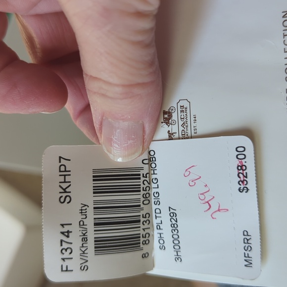 Coach Beige and Brown Signature Shoulder Bag - Picture 11 of 11